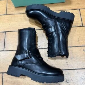 Unisex Leather Chunky Boot